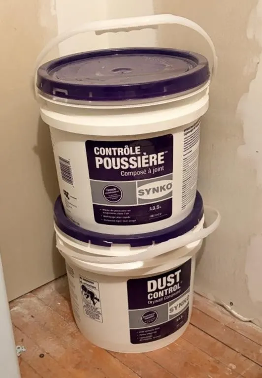 Pails of Dust Control