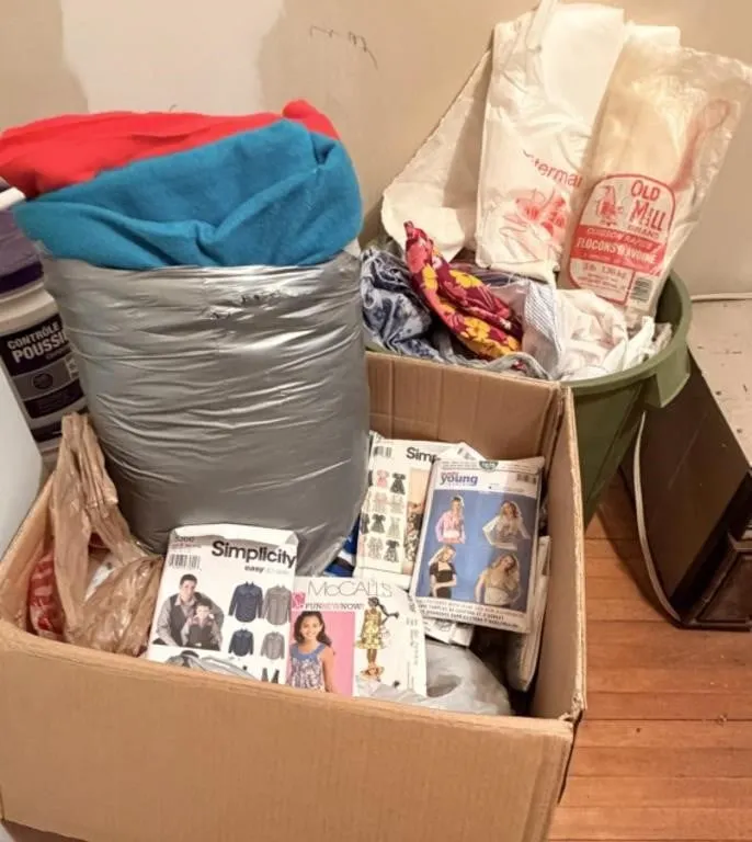 Large lot of patterns, fabric and more