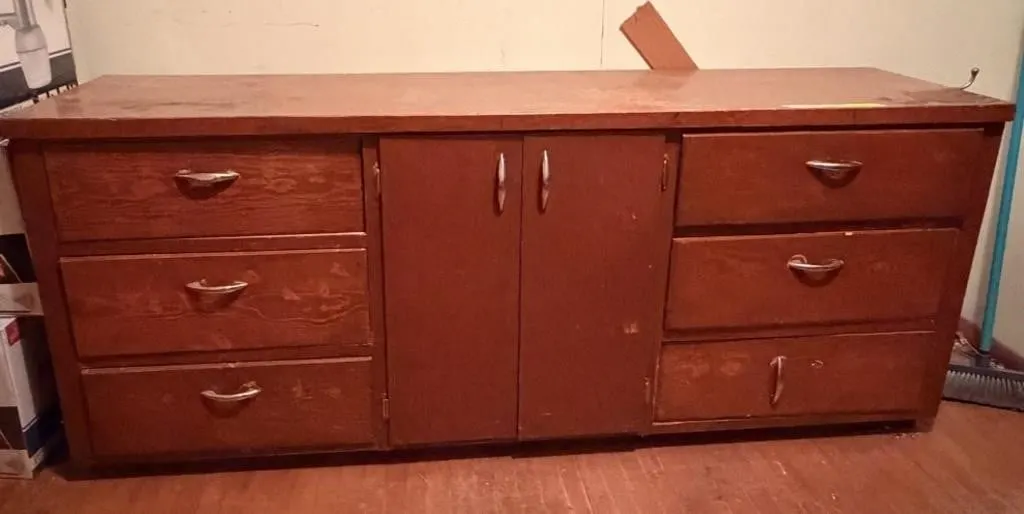 Vintage Sideboard Solid Wood 72.5 x 19.5 x 30"