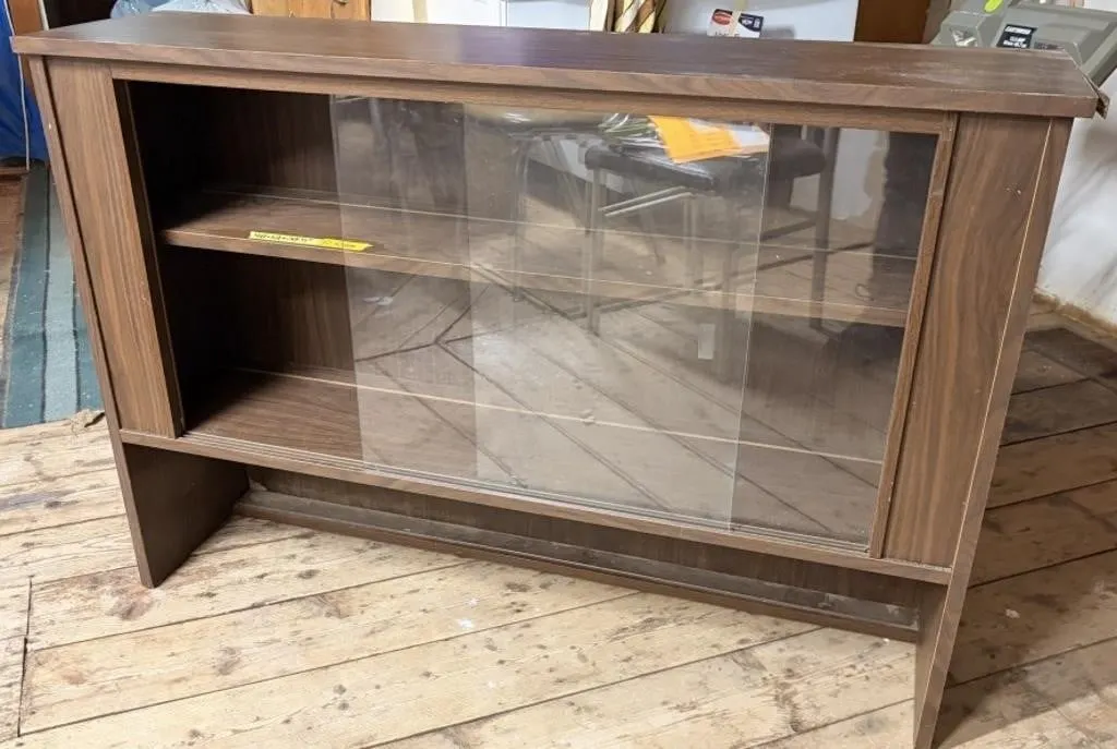 Vintage Display Cabinet w/Sliding Glass Doors