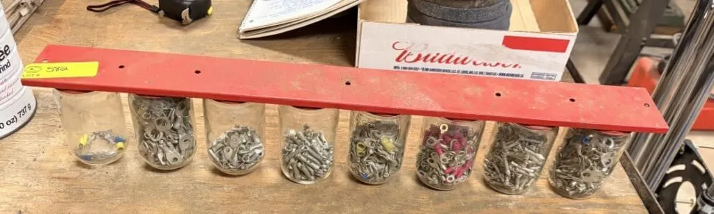 Home-designed Screw Storage under counter mounted