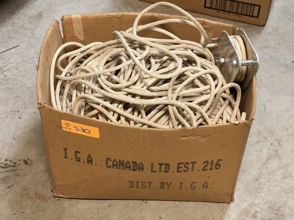 Long length of rope and pulley