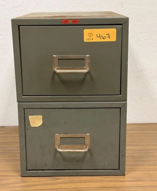2 Drawer Metal File- 14" Tall