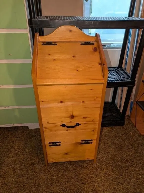 Wooden Potato Bin. 15.5"x11.5"x35"