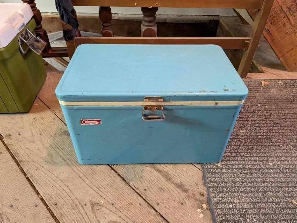 Vintage Coleman Blue Cooler 22"x13"x13"