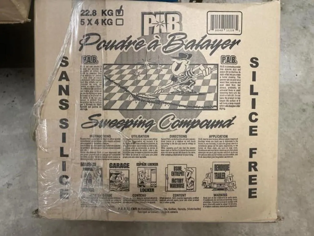 Box of PAB Sweeping Compound. 22.8kg, Silice