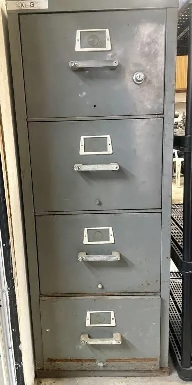Vintage Insulated Metal Record File.