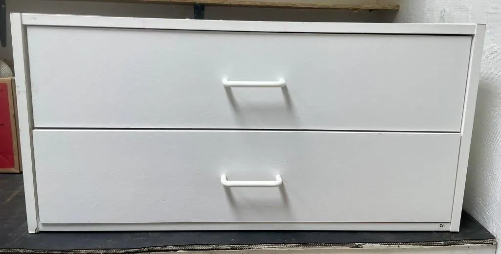 Two-drawer storage cupboard. Approx. 30� x 15�
x
