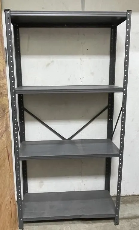 Light duty four-tiered metal shelf. Approx. 30� x