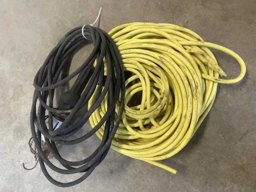 Extension cord without ends and a trouble light.