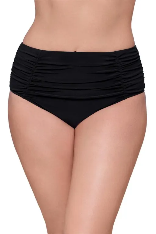Aqua Green High Rise Swim Brief Black Small