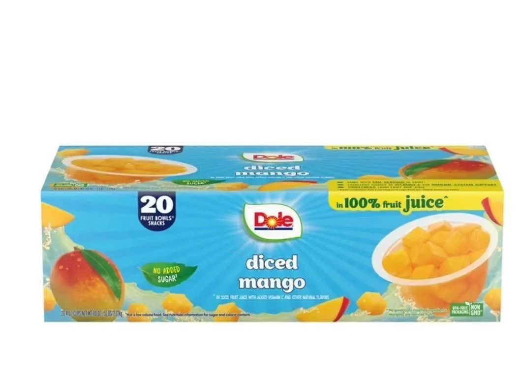 Dole Diced Mango Fruit Bowls 4 oz.