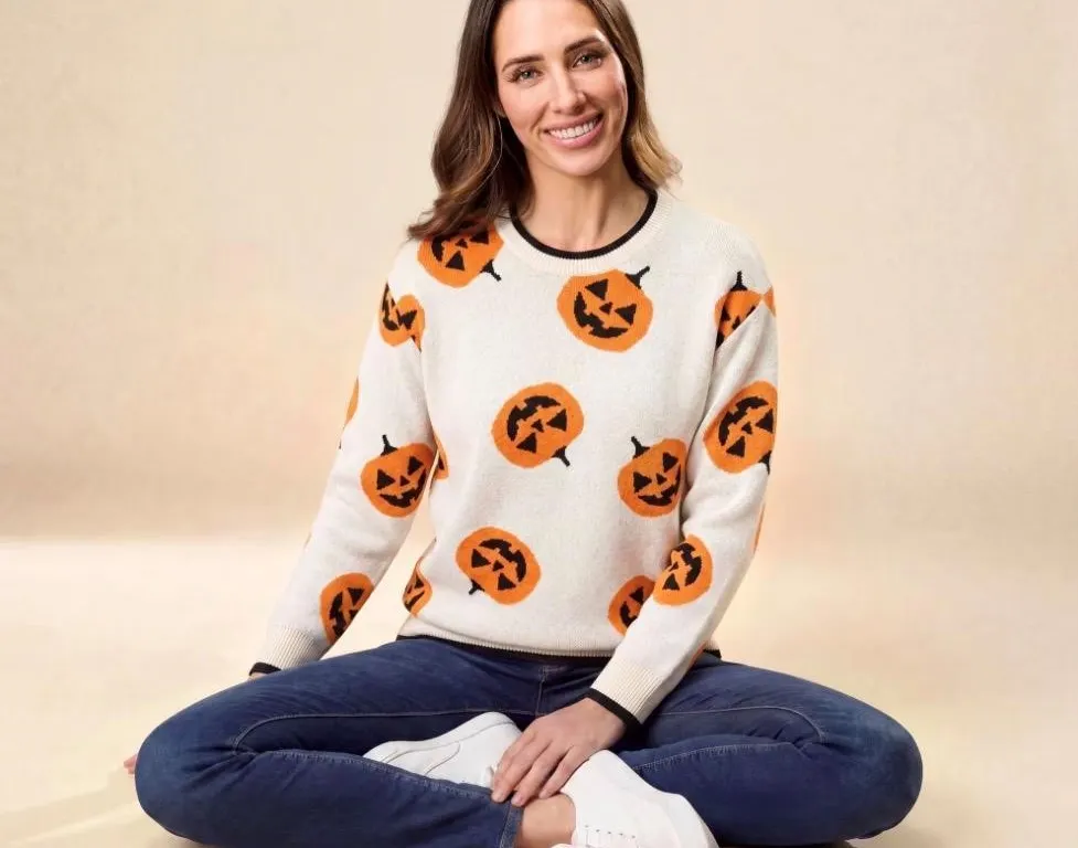 Womens Halloween Sweater Size L