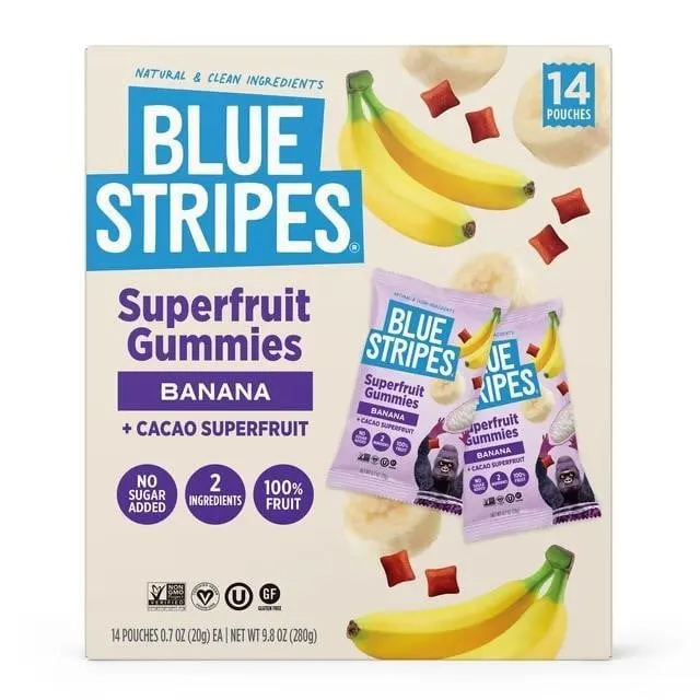 Blue Stripes Superfruit Gummies 0.7oz 14pk