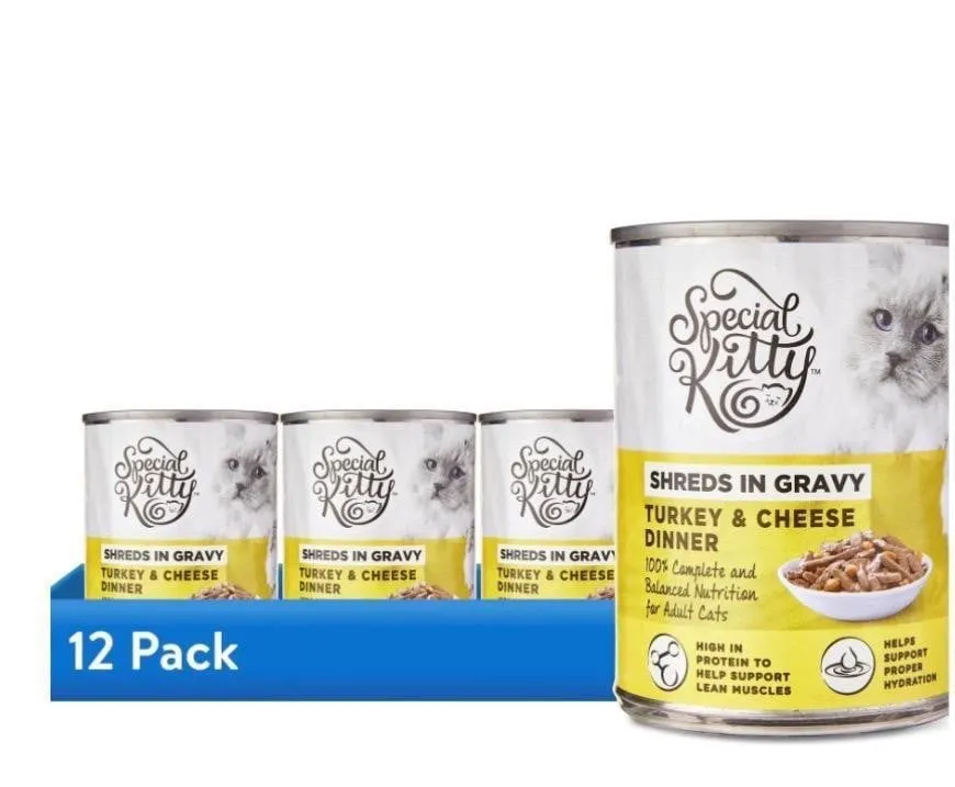 Special Kitty Turkey Cheese Shreds Wet Cat Food...