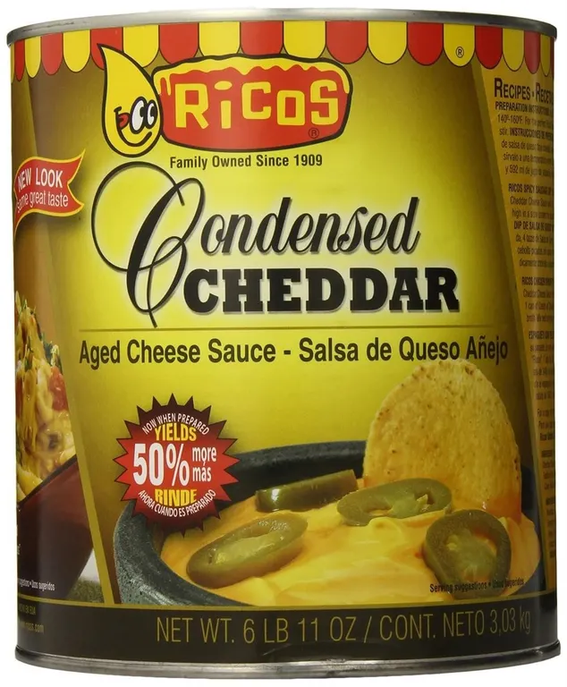 Ricos Cheddar Cheese Sauce 107 Ounce Can