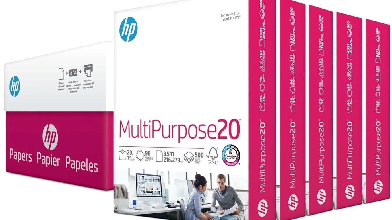 HP Multipurpose Paper 115100PC 8.5x11 2500 Sheets