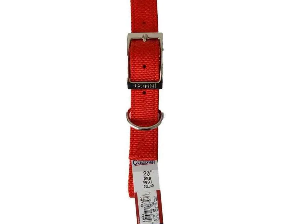 Coastal Pet Double-Ply Dog Collar Red 1 x 20