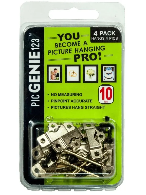 Picgenie123 10lb Picture Hanging Kit 4pk