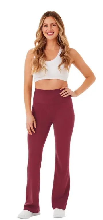 Womens Ribbed Micro Flare Pants Size L
