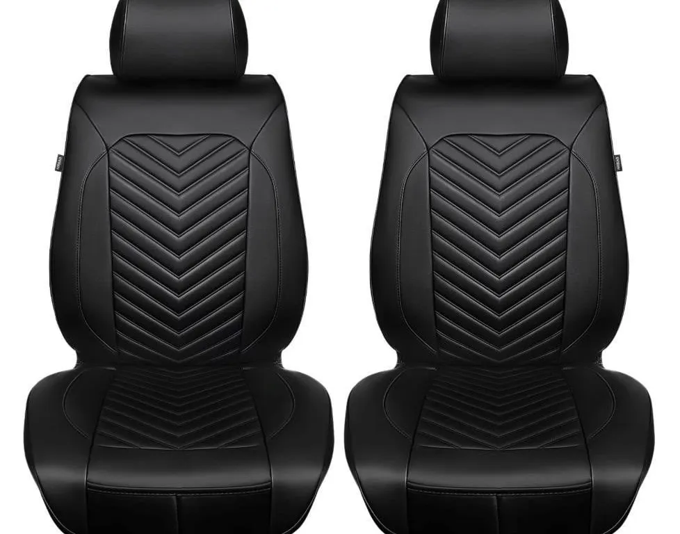 CarPass Faux Leather 3D Foam Seat Covers 2pk