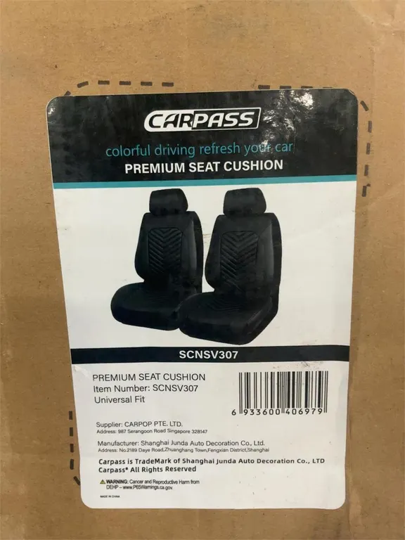 Carpass SCNSV307 Premium Seat Cushion Set Black