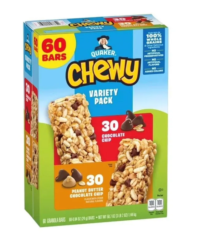 Quaker Chewy Granola Bars Variety Pack 60ct