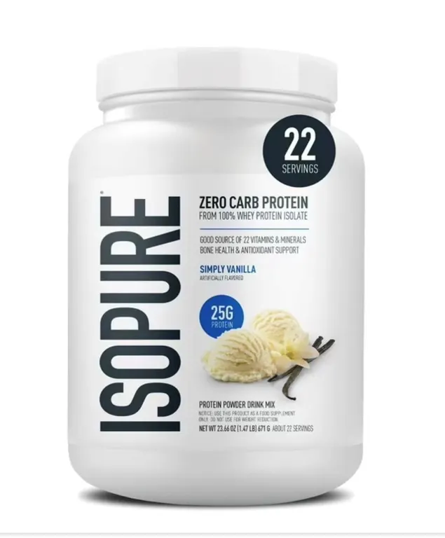 Isopure Zero Carb Protein Powder Simply Vanilla