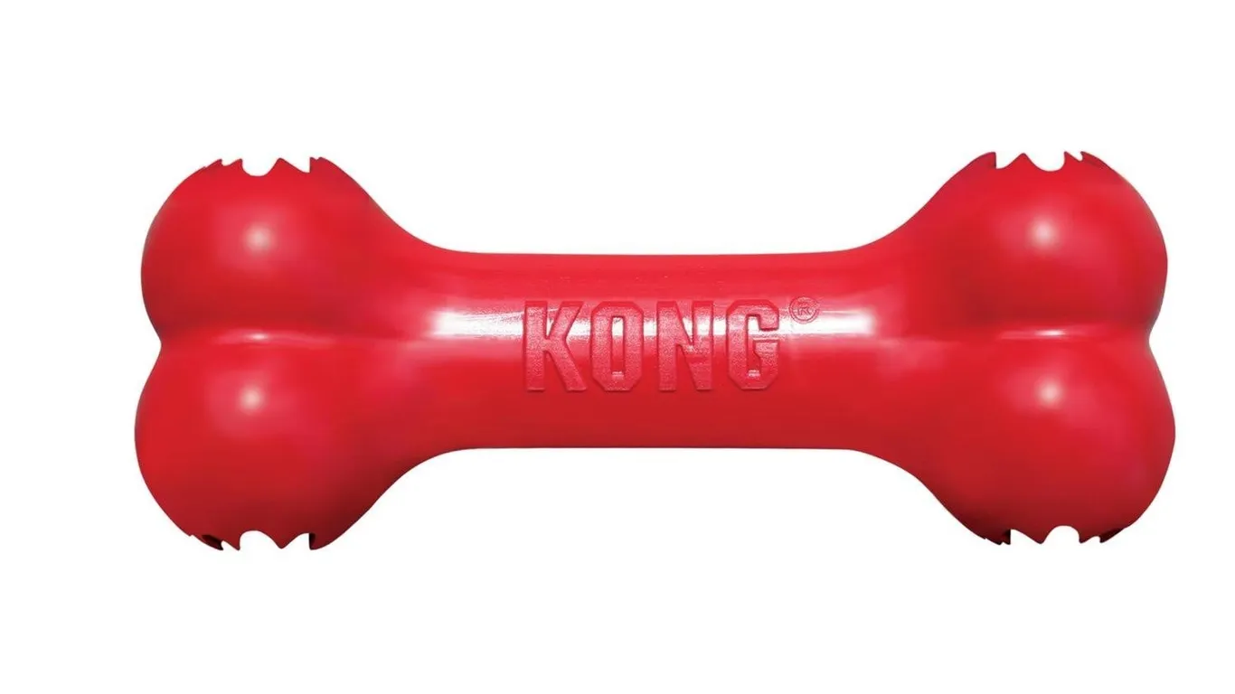 Kong Goodie Bone Red Rubber Dog Toy Medium