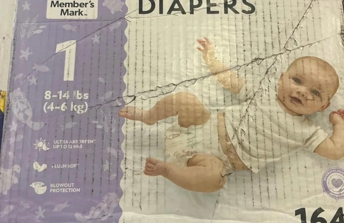 Premium Baby Diapers Size 1 164ct