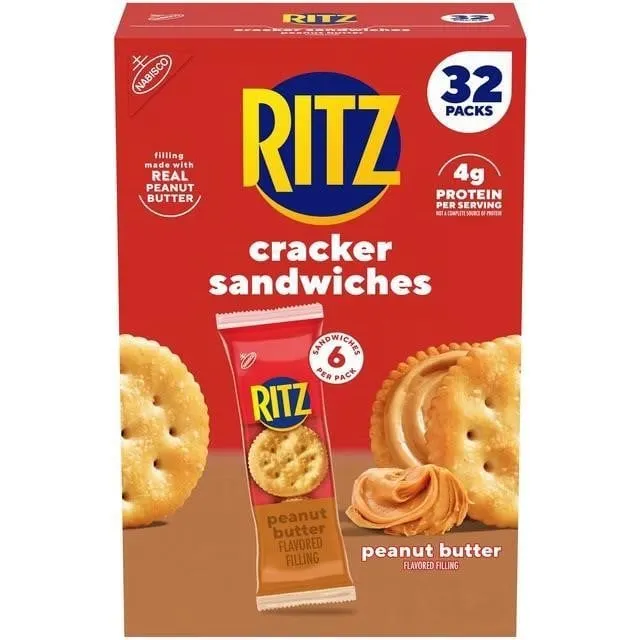 Ritz Peanut Butter Cracker Sandwiches 32 Pack