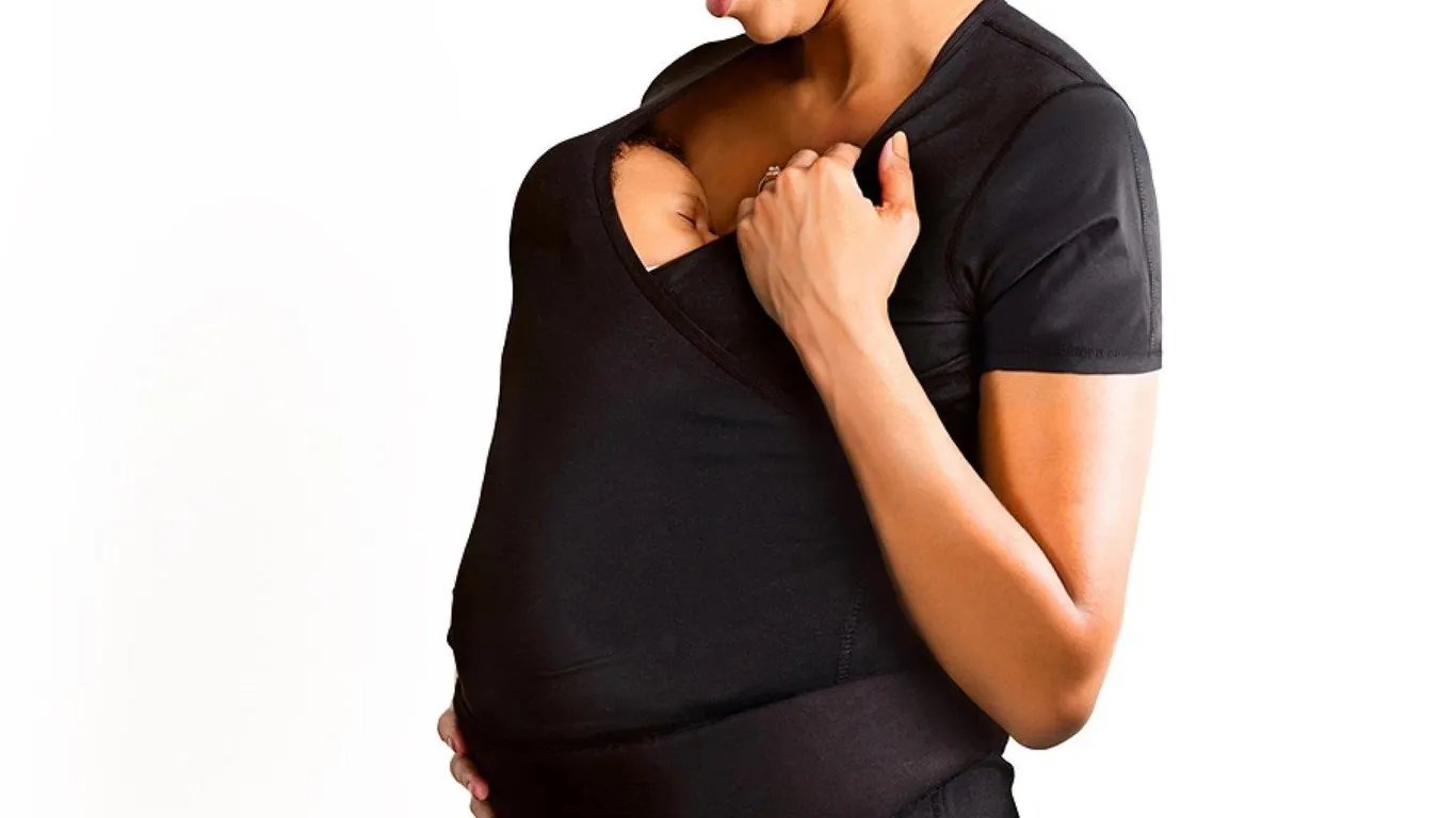NRoo Skin-To-Skin Baby Carrier Shirt Black Medium