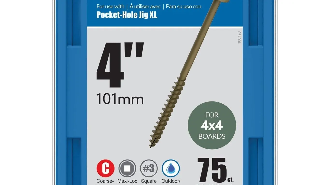 Kreg SML-C4X400-75 XL Pocket Screws 4in 75ct