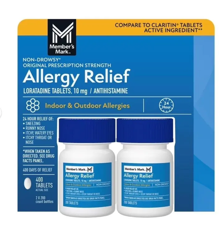 Loratadine 10mg Allergy Relief Tablets 400ct