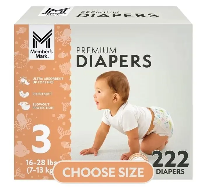 Premium Baby Diapers Sizes Newborn - 8