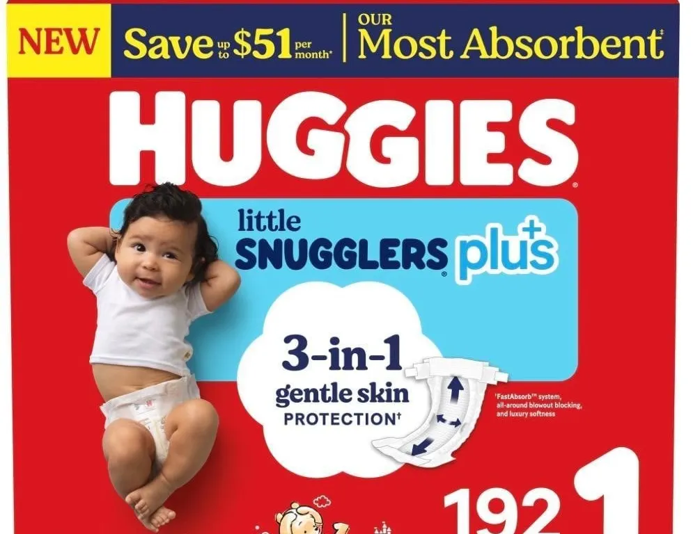 Huggies Little Snugglers Plus Diapers Size 1-2