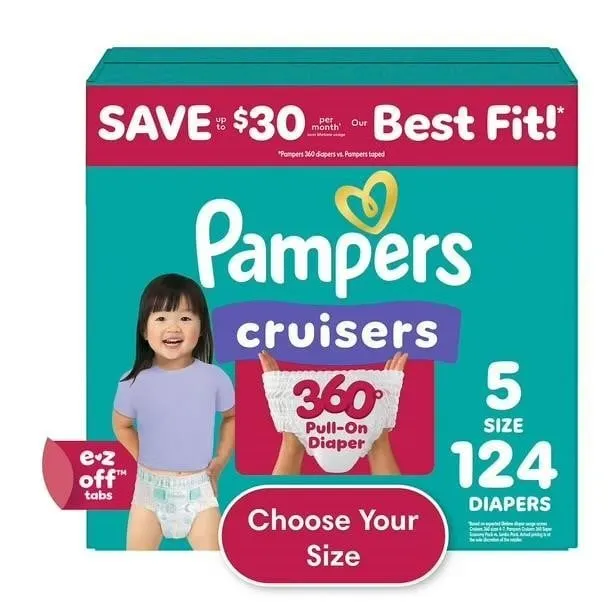 Pampers Cruisers 360 Diapers Size 5 124ct