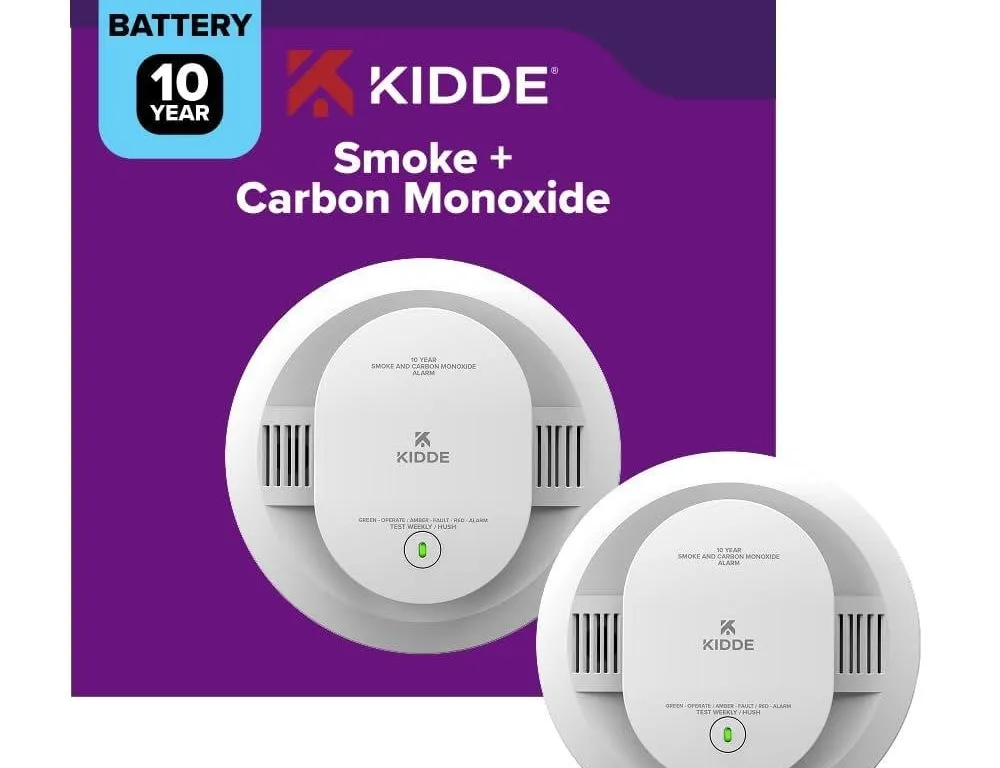 Kidde 30CUD10 Smoke CO Detector 10-Year Battery