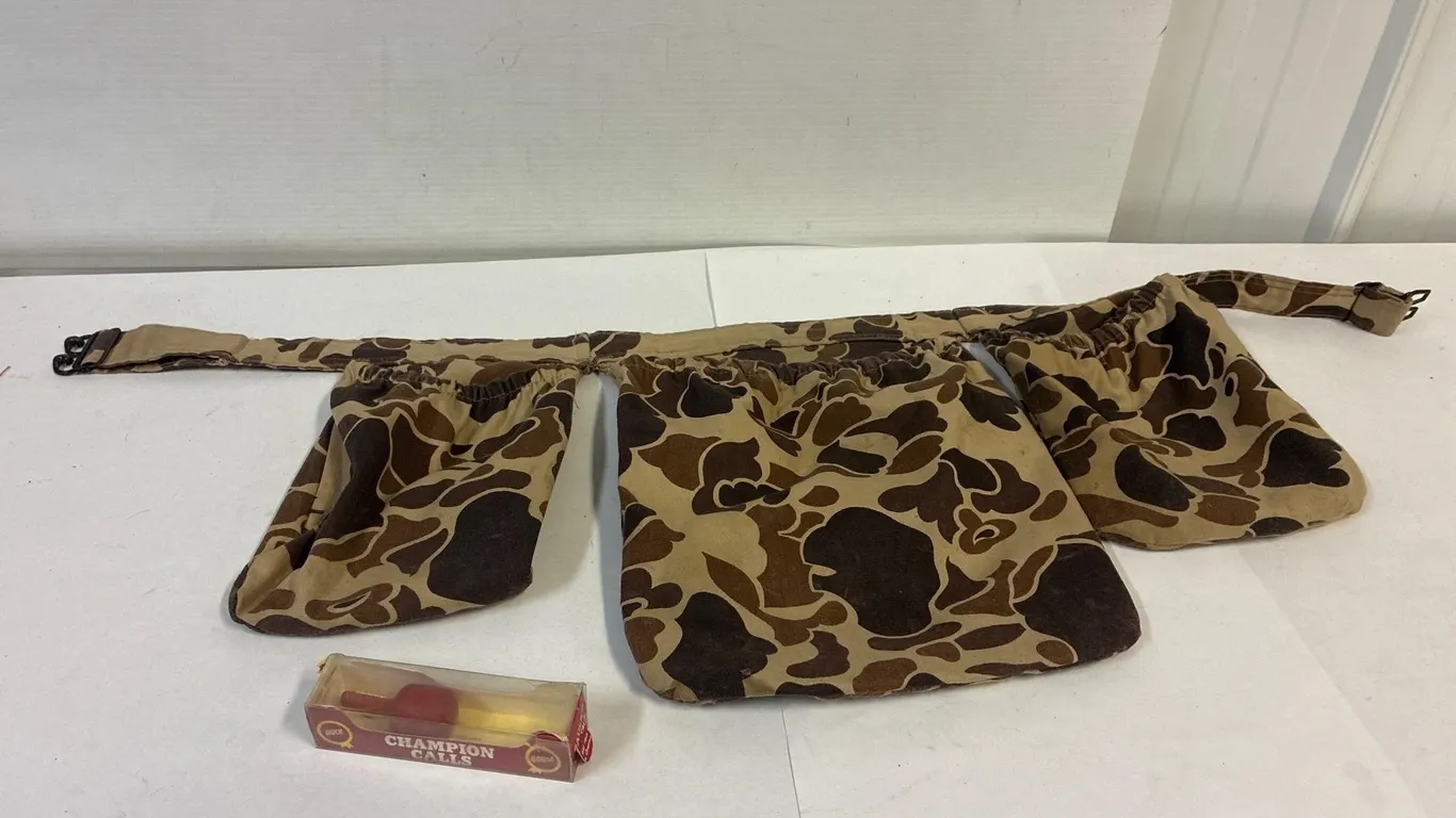 Camaflouge apron belt and goose call