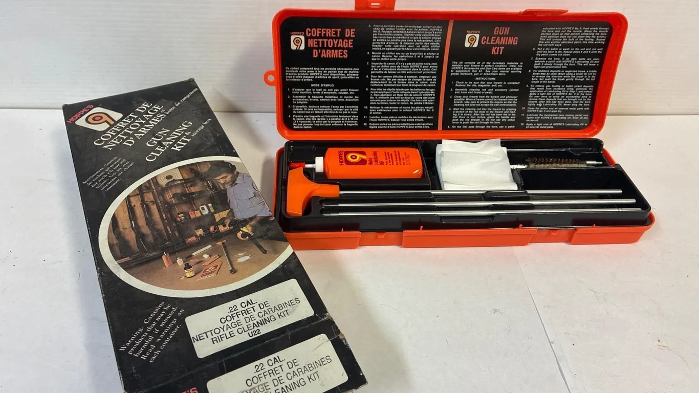 Hoppe’s 22cal gun cleaning kit. Oil is full