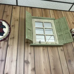 Mirror, figurines, shelving,  bears, art