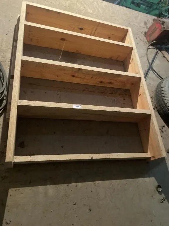 Homemade wooden shelf