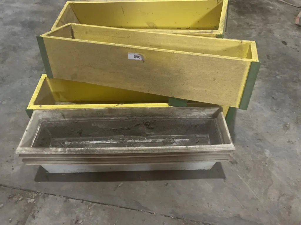 Wooden flower boxes