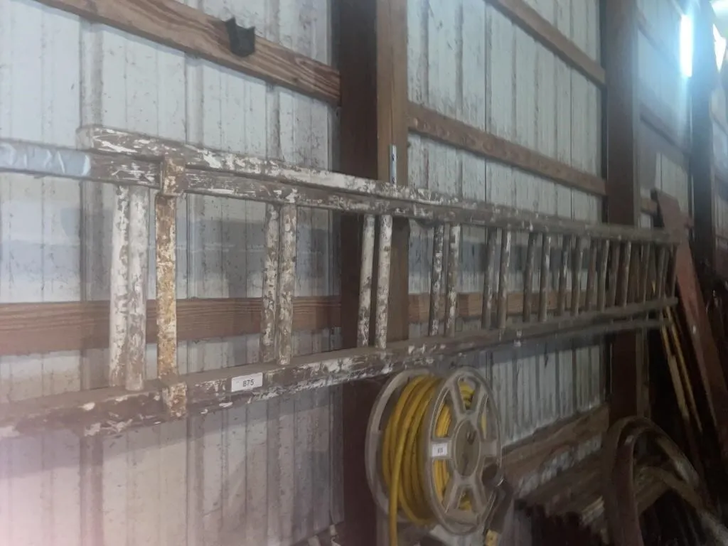 Wooden extension ladder