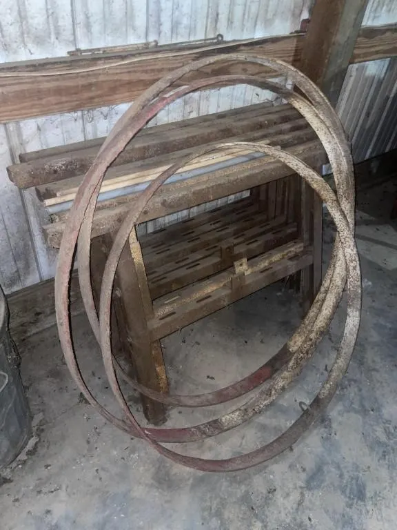 Metal racking, metal wagon wheel covers