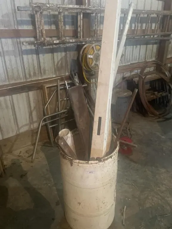 Plastic barrel with contents