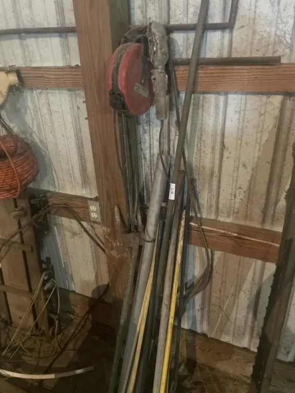 Electric cord winder, handles, metal pieces