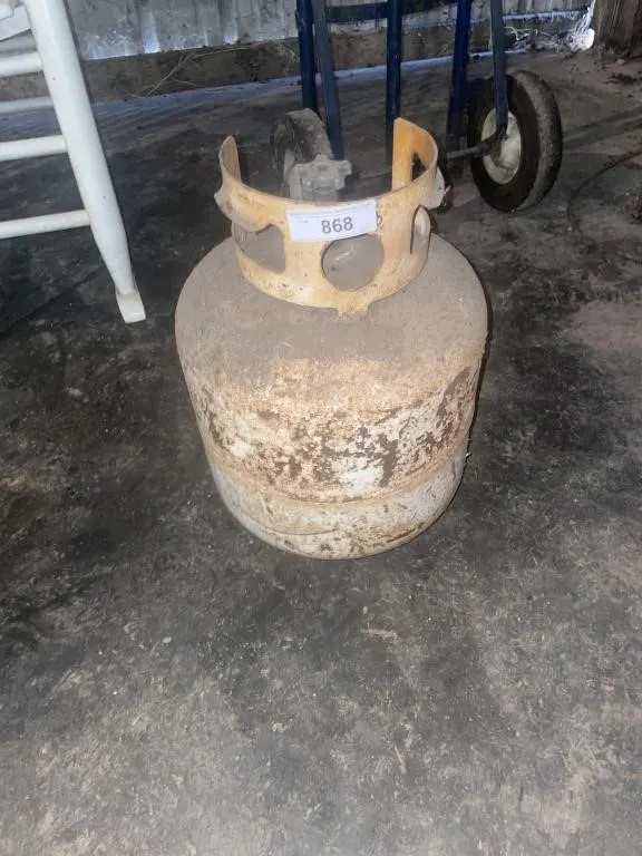 Empty propane tank