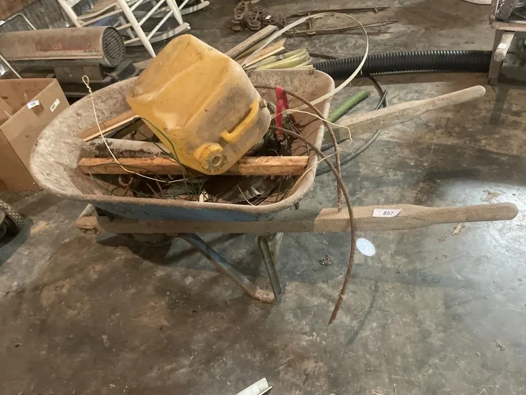 Wheelbarrow with content