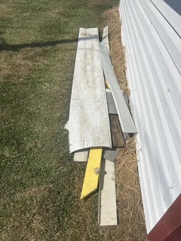 Aluminum siding and wood